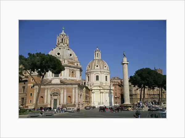 S Maria di Loreto ands Nome di Maria and Trajans Column in Rome