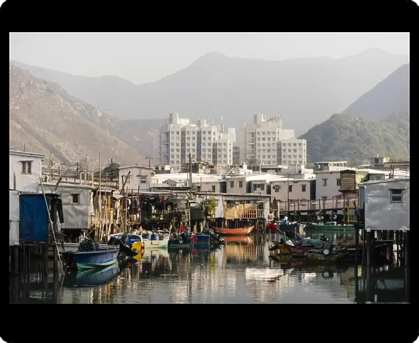 Canal scene, Tai O Fishing Village, Lantau Island, Hong Kong, China, Asia