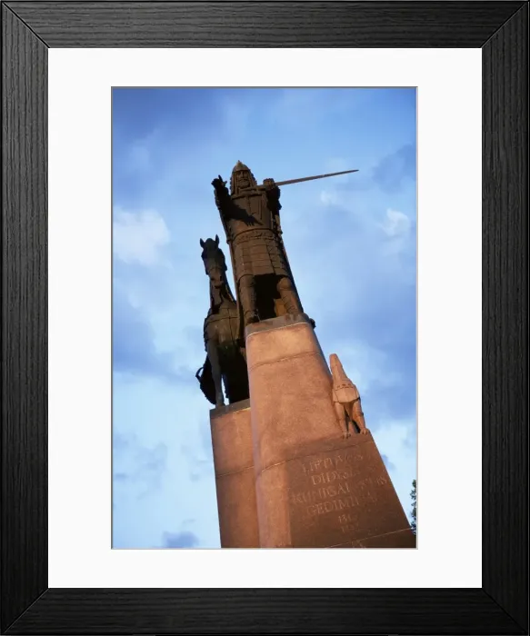 Framed Print : Statue of Grand Duke Gediminas Print Framed Print : Statue of Grand Duke Gediminas Print