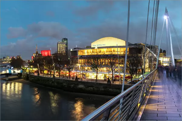 Golden Jubilee Bridges, with Southbank Centre and Royal Festival Hall behind, South Bank