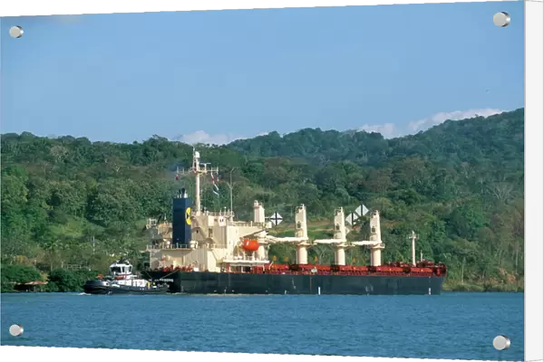Cargo ship in Culebra Cut