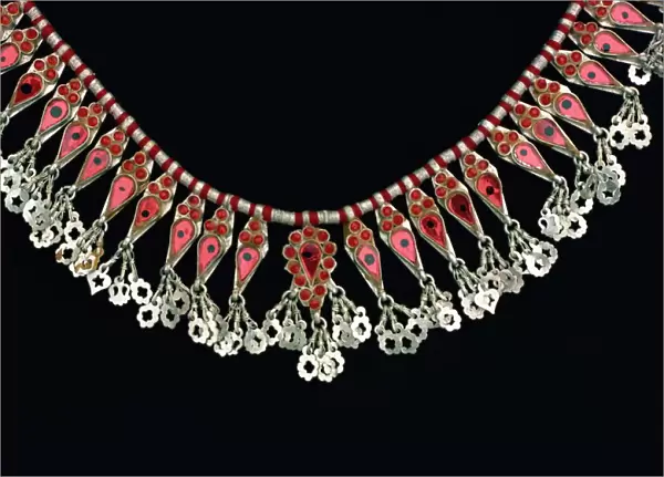 Silver necklace worn by women of old tribes in Sind