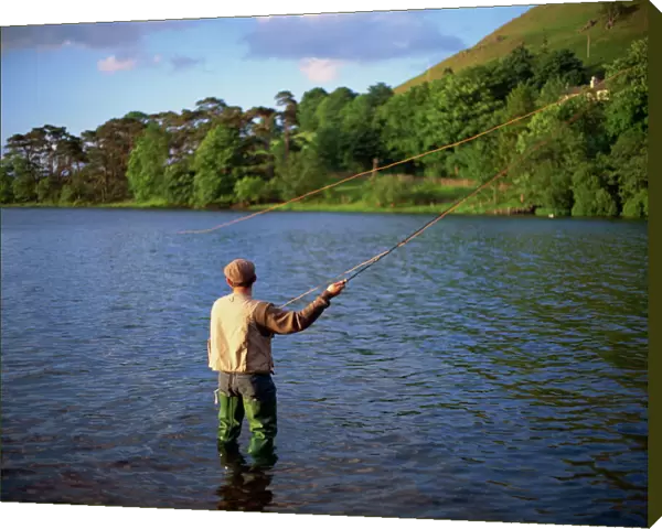 Fly fishing on the River Dee