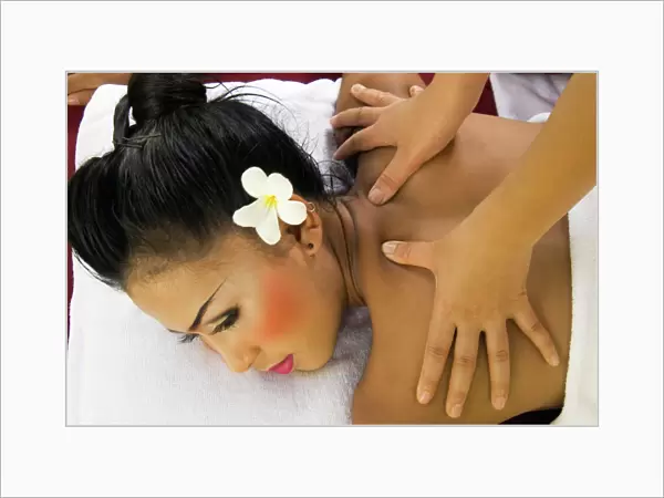 Girl having a massage