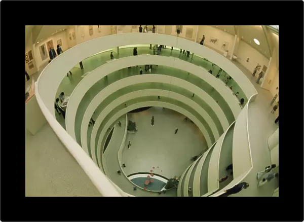 Large atrium within the Guggenheim Museum