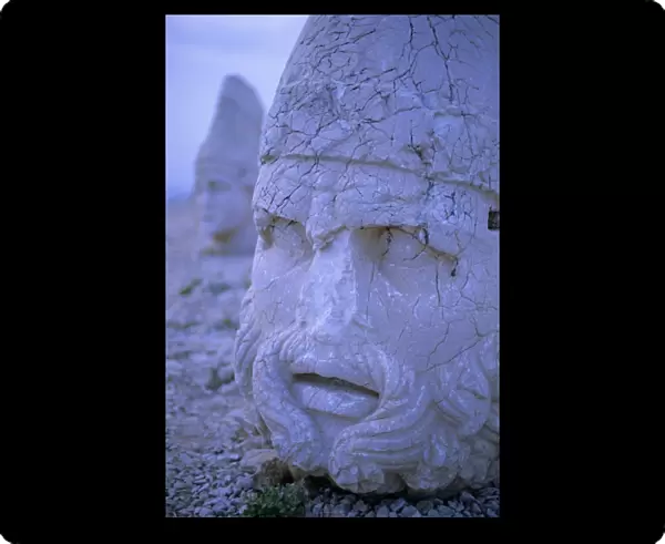 Ancient carved heads of gods on summit of Mount Nemrut