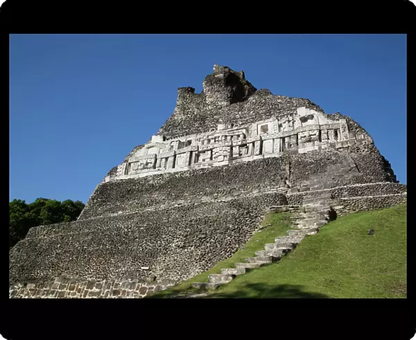 Stucco Frieze, Castillo, Xunantunich Mayan Ruins, outside San Ignacio, Belize, Central