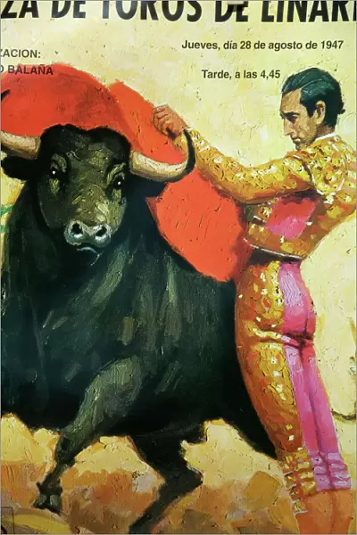 Old bull fighting posters for sale at the Bull Ring