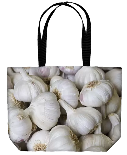 Garlic on market stall