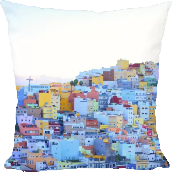 Colourful buildings in the San Juan District, Las Palmas de Gran Canaria, Gran Canaria