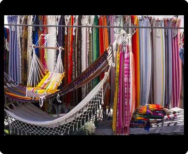 Hammocks for sale, Otovalo craft market, Otovalo, Ecuador, South America