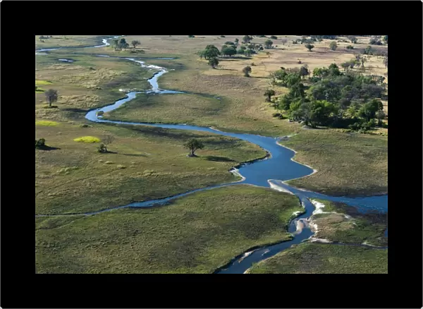 Aerial view of the Okavango Delta, Botswana, Africa