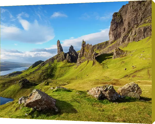 View of the Old Man of Storr, Isle of Skye, Inner Hebrides, Scotland, United Kingdom