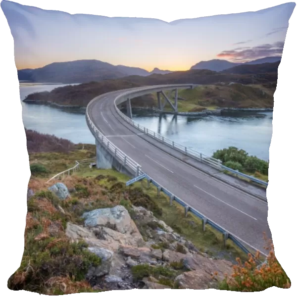 Loch a Chairn Bhain, Kylesku, Kylesku Bridge, landmark on the North Coast 500 Tourist Route