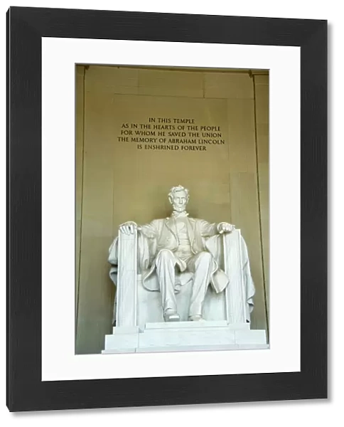 Statue of Abraham Lincoln in the Lincoln Memorial, Washington D