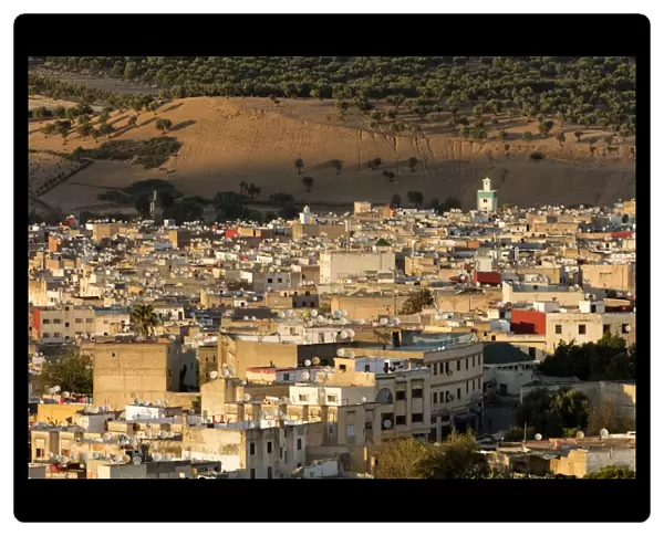Medina of Fez bathed in evening light, UNESCO World Heritage Site, Fez, Morocco, North Africa
