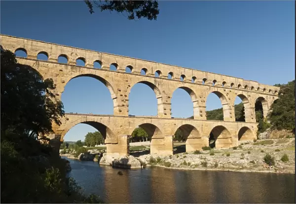 Pont du Guard, remains of Roman aqueduct dating from 1AD, UNESCO World Heritage Site