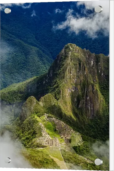 Machu Picchu Ruins seen from the Machu Picchu Mountain, UNESCO World Heritage Site