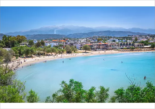 View of Agioi Apostoloi Beach, Crete, Greek Islands, Greece, Europe
