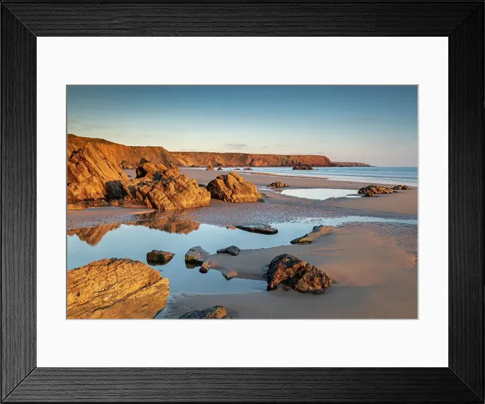 Framed Print : Late Evening Marloes Sands Print Framed Print : Late Evening Marloes Sands Print