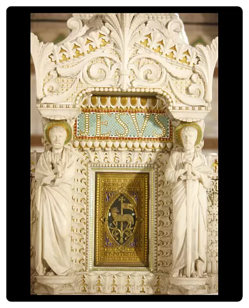 Tabernacle in the crypt of Fourviere Basilica, Lyon, Rhone, France, Europe