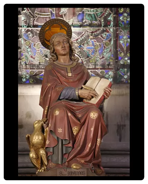 St. John the Evangelist statue, Notre Dame de la Treille Cathedral, Lille, Nord, France