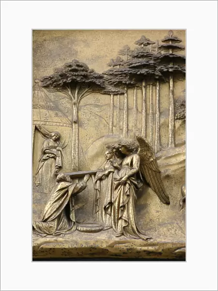 The Maggi appearing to Abraham, Gates of Paradise, bronze doors of the Baptistry of San