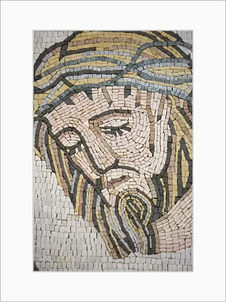 Mosaic in Maronite church, Lome, Togo, West Africa, Africa