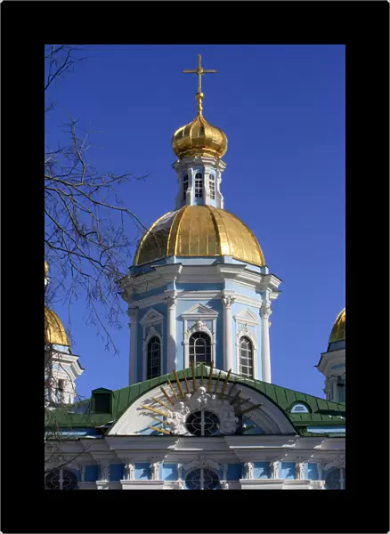 Dome. St. Nicholas Naval Cathedral, St. Petersburg, Russia, Europe
