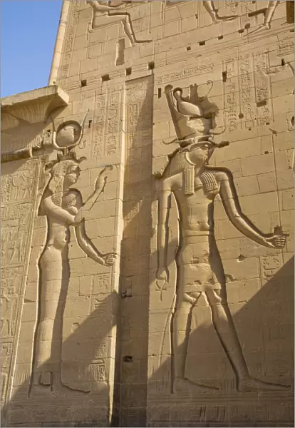 The First Pylon, Temple of Isis, UNESCO World Heritage Site, Philae Island, Aswan, Nubia