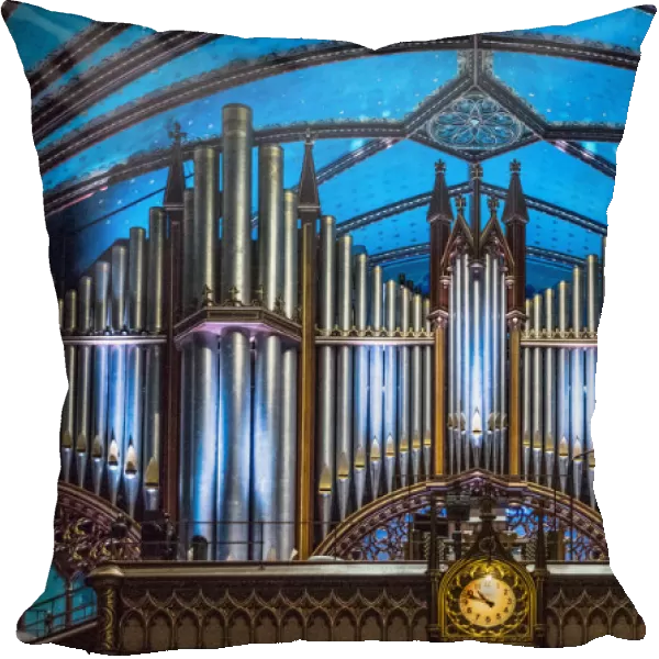 The Organ in Notre-Dame Basilica, Montreal, Quebec, Canada, North America