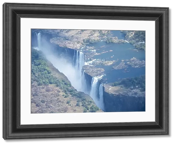 Aerial view of Victoria Falls on the Zambezi River, UNESCO World Heritage Site