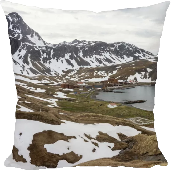 View of the abandoned Norwegian whaling station at Grytviken, in East Cumberland Bay