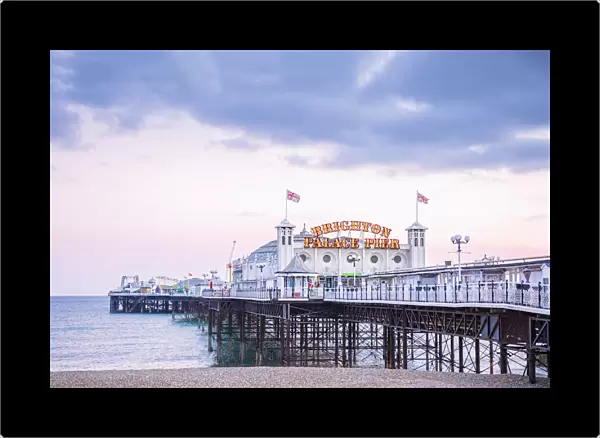 Brighton Palace Pier from the beach, Brighton, Sussex, England, United Kingdom, Europe