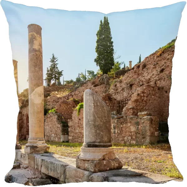 The Roman Agora, Delphi, UNESCO World Heritage Site, Phocis, Greece, Europe