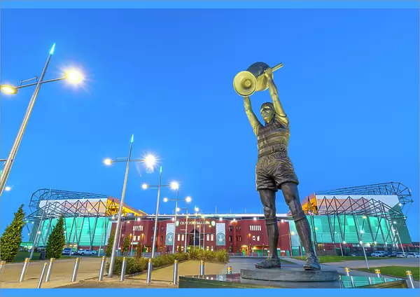 Statue of Billy McNeill lifting Europen Cup, Celtic Park, Parkhead, Glasgow, Scotland, United Kingdom, Europe