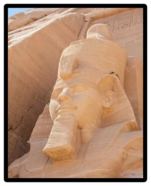 Detail of The Great Temple of Abu Simbel with its iconic 20 meter tall seated colossal statues of Ramses II (Ramses The Great), UNESCO World Heritage Site, Abu Simbel, Egypt, North Africa, Africa