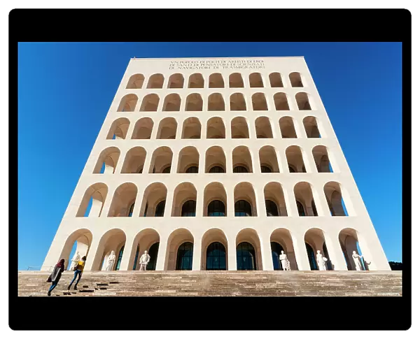 Palazzo della Civilta Italiana (Palazzo della Civilta del Lavoro) (Square Colosseum), EUR, Rome, Latium (Lazio), Italy, Europe