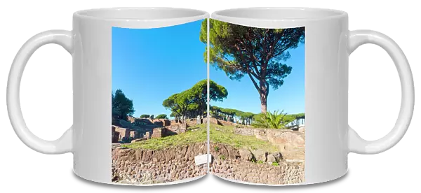 Republican temple, Ostia Antica archaeological site, Ostia, Rome province, Latium (Lazio), Italy, Europe