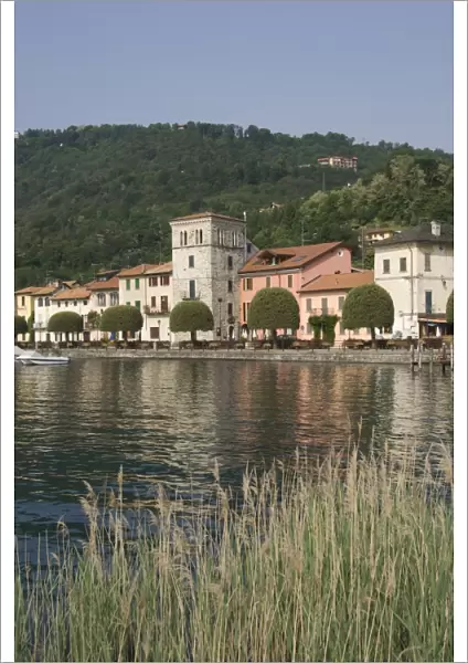 Lakeside promenade at Pella, Lake Orta, Piedmont, Italy, Europe