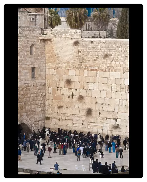 Worshippers at the Western Wall, Jerusalem, Israel, Middle East