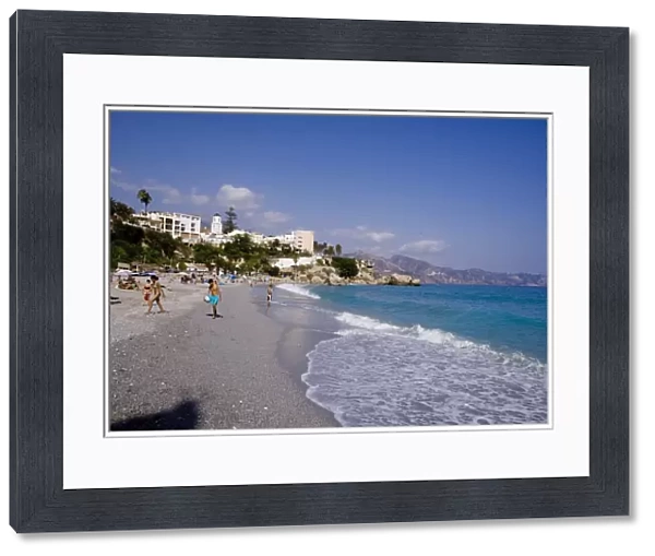 Premium Framed Print of Torrecilla beach, Nerja, Costa del Sol, Andalucia