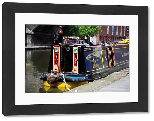 Canal boat at Castlefield, Manchester, England, United Kingdom, Europe