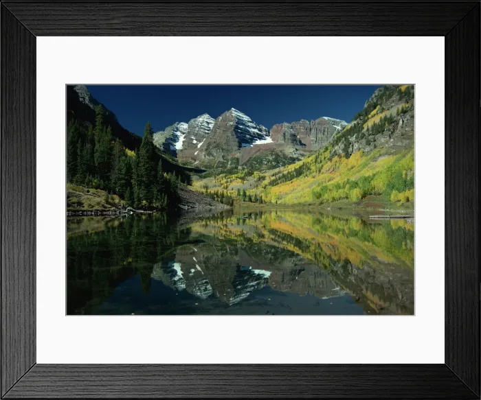 Framed Print : Maroon Bells Print - Aspen Colorado Landscape Reflection Framed Print : Maroon Bells Print - Aspen Colorado Landscape Reflection
