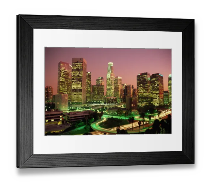 Framed Print : Los Angeles Nighttime Print, California, USA Framed Print : Los Angeles Nighttime Print, California, USA