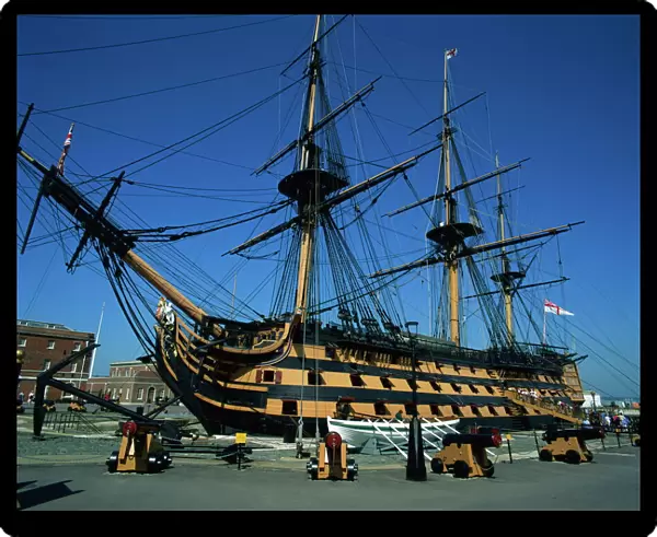 HMS Victory in dock at Portsmouth, Hampshire, England, United Kingdom, Europe