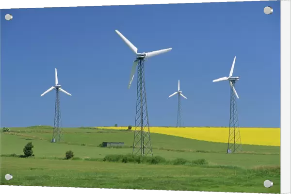 Wind generators, near St. Rise, Aero Island, Denmark, Scandinavia, Europe