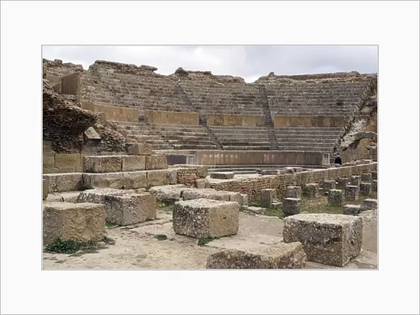 Theatre, Roman site of Timgad, UNESCO World Heritage Site, Algeria, North Africa, Africa