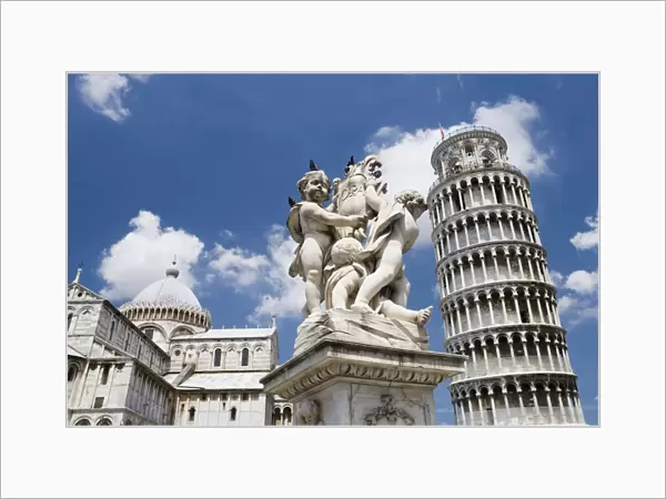 Duomo, la Fontana dei Putti, and Leaning Tower, Pisa, UNESCO World Heritage Site