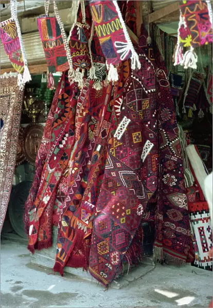 Kelims in souk, Baghdad, Iraq, Middle East